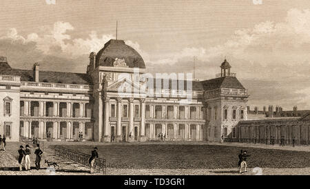 Der École Militaire, Paris, antiken Stahl Gravierte drucken, 1831 Stockfoto