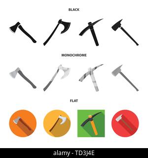 Pick, Garten, Spitzhacke, Skizze, Industrie, schrulligen, Sketchy, Axt, Hammer, gekreuzt, Hacken, Clip, Schnitt, Set, Vector, Icon, Illustration, isoliert, Sammlung, Design, Element, Grafik, Zeichen, Vektor, Vektoren, Stock Vektor