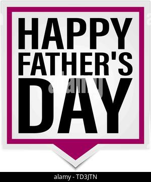 Happy Vatertag Web Icon Sprechblase auf weißem Hintergrund Stock Vektor