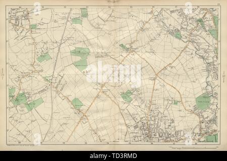 SUTTON Carshalton Morden neue Malden Worcester Pk Mitcham Cheam SPECK 1900 Karte Stockfoto