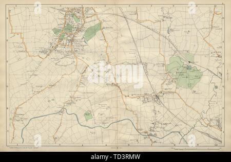 Egge Wembley BRENT Sudbury Greenford Northolt Kenton Alperton SPECK 1900 Karte Stockfoto