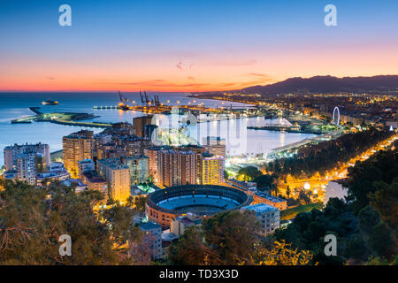 Gibralfaro Viewpoint, Malaga, Costa del Sol, Andalusien, Spanien, Europa Stockfoto