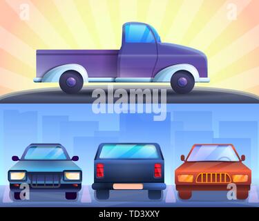 Abholung Banner ist. Cartoon Illustration der Abholung vector Banner für Web Design Stock Vektor