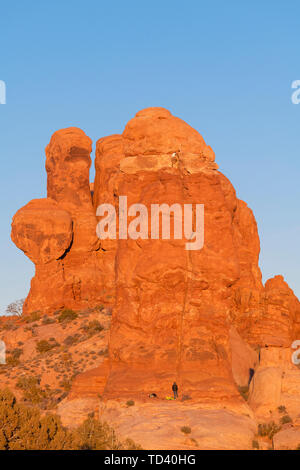 Elephant Butte, Arches National Park, Moab, Utah, Vereinigte Staaten von Amerika, Nordamerika Stockfoto