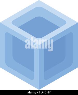 Cube Lampensymbol, isometrische Stil Stock Vektor