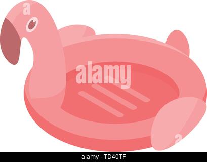 Aufblasbarer flamingo Symbol, isometrische Stil Stock Vektor