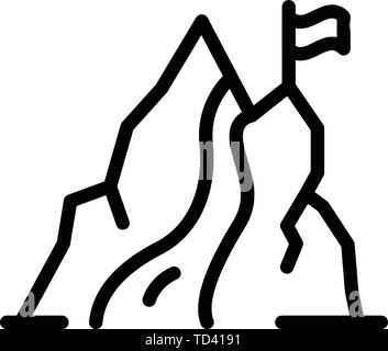 Berg cascade Symbol, outline Style Stock Vektor