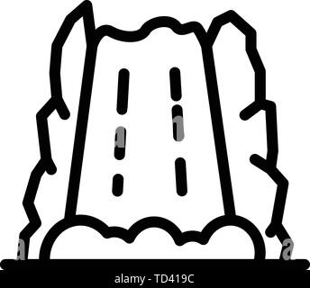 Natur cascade Symbol, outline Style Stock Vektor