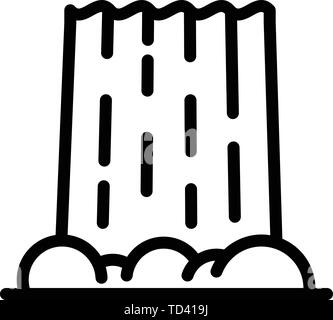 Natur Wasserfall Symbol, outline Style Stock Vektor