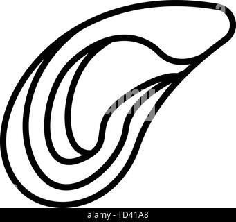 Muscheln Symbol, outline Style Stock Vektor