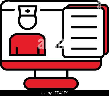 Online Web Icon, outline Style Stock Vektor