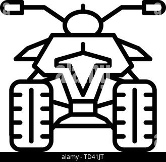 Rückseite der Quad Bike - Symbol, outline Style Stock Vektor