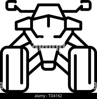 An der Vorderseite des Quad Bike - Symbol, outline Style Stock Vektor