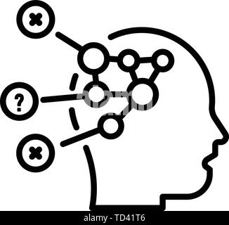Krankheit Kopf Schaltplan, outline Style Stock Vektor