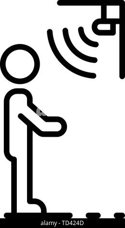 Guard Motion Sensor Symbol, outline Style Stock Vektor