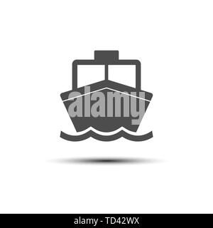 Boot, Segel, Segeln, Schiff, Yacht-Symbol. Vector Illustration, flache Bauform. Stock Vektor