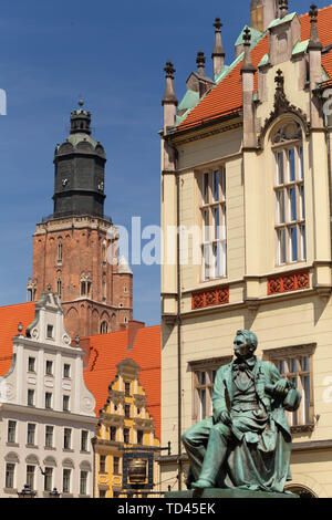 Wroclaw in Polen. Architektur in der Altstadt Stockfoto