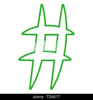 Hashtag Symbol. Einfaches element Abbildung. Hashtag symbol Design von Social Media Marketing. Stock Vektor