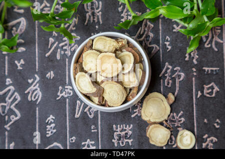 Close-up Lakritze der Traditionellen Chinesischen Medizin Stockfoto