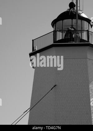 MISCOU ISLAND, NEW BRUNSWICK, Kanada - 2 September, 2017: Auf der nordöstlichen Spitze des Miscou Island, Eingabe Chaleur Bay ist ein Leuchtturm. Die lightho Stockfoto