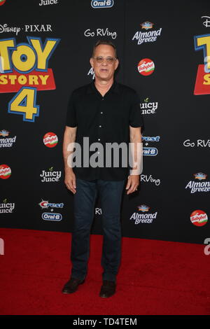 Los Angeles, Kalifornien, USA. 11 Juni, 2019. Tom Hanks besucht die Premiere von Disney und Pixars "Toy Story 4" am 11. Juni 2019 in Los Angeles, Kalifornien. Credit: Faye Sadou/Medien Punch/Alamy leben Nachrichten Stockfoto