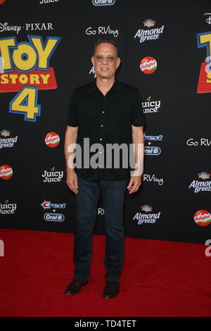 Los Angeles, Kalifornien, USA. 11 Juni, 2019. Tom Hanks besucht die Premiere von Disney und Pixars "Toy Story 4" am 11. Juni 2019 in Los Angeles, Kalifornien. Credit: Faye Sadou/Medien Punch/Alamy leben Nachrichten Stockfoto