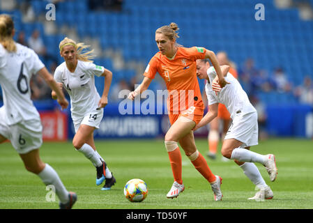 Le Havre, Frankreich. 11 Juni, 2019. Vivianne Miedema (Niederlande, Niederlande, 9) in der Leitung, 11.06.2019, Le Havre (Frankreich), Fußball, FIFA Frauen-WM 2019, Neuseeland, Niederlande, FIFA-BESTIMMUNGEN VERBIETEN DIE VERWENDUNG DER FOTOGRAFIE ALS BILD-SEQUENZEN UND/ODER QUASI-VIDEO. | Verwendung der weltweiten Kredit: dpa/Alamy leben Nachrichten Stockfoto
