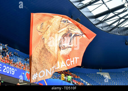 Le Havre, Frankreich. 11 Juni, 2019. Onzejacht Flagge, 11.06.2019, Le Havre (Frankreich), Fußball, FIFA Frauen-WM 2019, Neuseeland, Niederlande, FIFA-Bestimmungen verbieten die Verwendung von Fotografien als BILDSEQUENZEN UND/ODER QUASI-VIDEO. | Verwendung der weltweiten Kredit: dpa/Alamy leben Nachrichten Stockfoto