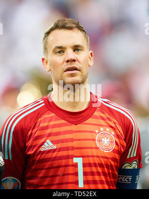 Mainz, Deutschland. 11 Juni, 2019. Manuel Neuer, DFB 1 Torhüter, halbe Größe, Porträt, Deutschland - ESTLAND 8-0 Wichtig: DFB-Vorschriften die Verwendung von Fotografien als Bildsequenzen und/oder quasi-Video zu verbieten. Die Qualifikation für die Europameisterschaft, EM Quali, 2020 Saison 2018/2019, 11. Juni 2019 in Mainz, Deutschland. Credit: Peter Schatz/Alamy leben Nachrichten Stockfoto