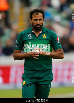 Taunton, Großbritannien. 12 Juni, 2019. World Cup Cricket, Australien gegen Pakistan; Wahab Riaz von Pakistan Credit: Aktion Plus Sport Bilder/Alamy leben Nachrichten Stockfoto