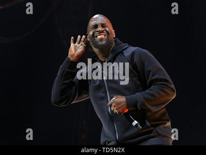 De La Soul auf der 'Götter von Rap' Tour in der Manchester Arena bietet: Götter von Rap, De La Soul, Posdnuos Wo: Manchester, Großbritannien Wann: 11. Mai 2019 Credit: Sakura/WENN.com Stockfoto