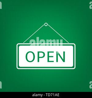 Öffnen Hängeschild Stock Vektor