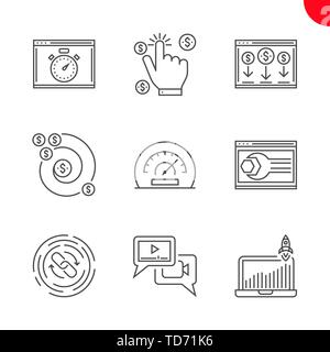 Seo und Web opimization Stock Vektor