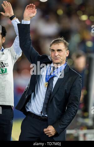 Krakau, Polen. 30. Juni, 2017 firo Fußball, Fußball, international, 30.06.2017 U21-U21-EM-Finale Deutschland - Spanien 1:Siegerehrung 0 Deutschland Europameister Trainer Stefan Kuntz | Verwendung der weltweiten Kredit: dpa/Alamy leben Nachrichten Stockfoto