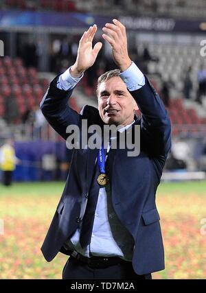 Krakau, Polen. 30. Juni, 2017 firo Fußball, Fußball, international, 30.06.2017 U21-U21-EM-Finale Deutschland - Spanien 1:0 Siegerehrung 2017 Europameister Stefan Kuntz | Verwendung der weltweiten Kredit: dpa/Alamy leben Nachrichten Stockfoto