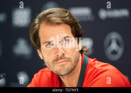 Stuttgart, Deutschland. 13. Juni, 2019. Pressekonferenz mit ehemaligen Tennisprofi Thommy HAAS, GER am Tennis ATP Mercedes Öffnen auf Gras in Stuttgart, 13. Juni 2019. Credit: Peter Schatz/Alamy leben Nachrichten Stockfoto