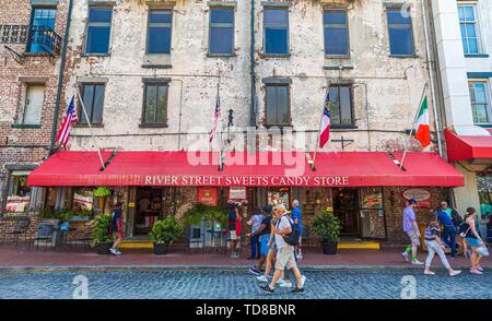 River Street Süßigkeiten Candy Shop Stockfoto