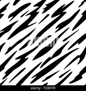 Abstrakte Schwarze und Weiße Streifen Nahtlose, Sich wiederholendes Muster Vector Illustration Stock Vektor