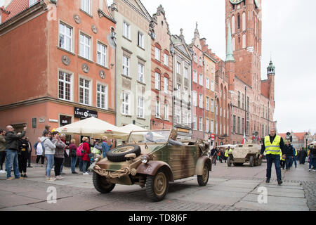 Volkswagen Kubelwagen (VW Typ 82 Kübelwagen) während der Siegesparade in Danzig, Polen. 11. Mai 2019 © wojciech Strozyk/Alamy Stock Foto Stockfoto