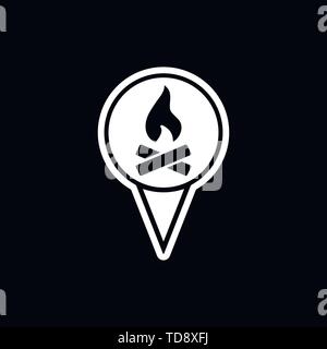 Einfache camping Symbol. Universal camping Symbole für Web und mobile UI Stock Vektor