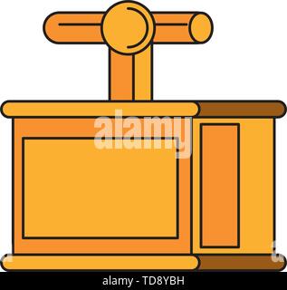 Cartoon-Vektor-Illustration von Strichmännchen Schaukeln und mit Stuhl