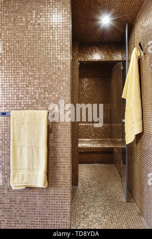 Home sauna Eingang im Dachgeschoss spa Großbritannien & Irland NUR VERWENDEN Stockfoto