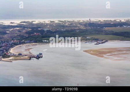 Amrum, Insel, Luftbild des Nationalparks Schleswig-Holsteinisches Wattenmeer in Deutschland Stockfoto