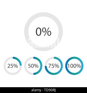 Laden bar Icons einstellen. Flat Style. Vektor Stock Vektor