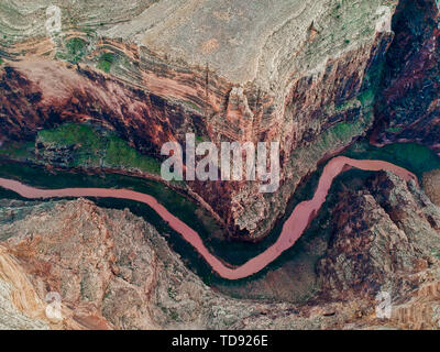 Luftaufnahme von Arizona's Little Colorado River Gorge Stockfoto