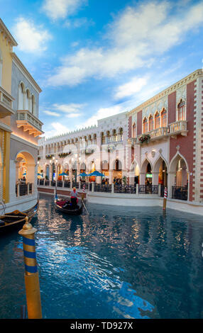 LAS VEGAS, USA - Oktober 16, 2018: The Venetian Resort Hotel Casino am 3. Mai 1999 eröffnet. Stockfoto