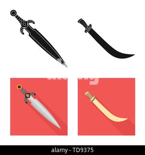 Spanisch, krummsäbel, Griff, Eroberer, Schlacht, Stahl, alt, Silber, Schmuck, Soldat, Dekoration, Krieger, Stein, Power, Ruby, Mord, Spiel, Rüstung, Sharp, Messer, Schwert, Dolch, Messer, Waffen, Sabre, mittelalterliche, Set, Vector, Icon, Illustration, isoliert, Sammlung, Design, Element, Grafik, Zeichen, Vektor, Vektoren, Stock Vektor