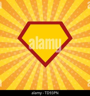 Super Hero strahlen halftone Hintergrund. Vector EPS 10. Stock Vektor