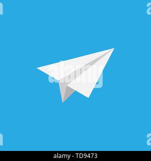 Paper Plane Symbol Isometrische Stil. Vector EPS 10. Stock Vektor