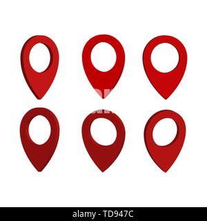 Zeiger auf das Symbol 3D-Set. Vectro eps 10 Abbildung Stock Vektor